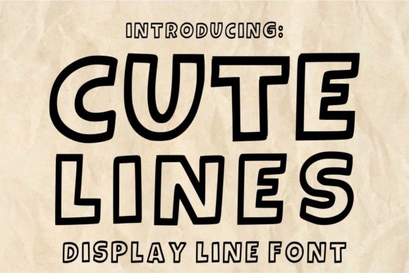 Cute Lines Font: A Friendly Display Typeface for Makers