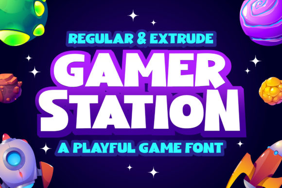 Gamer Station Font: Bold Display Typography for Web Design