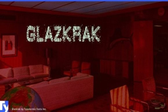 Glazkrak Font: Editorial Design with Brittle Texture