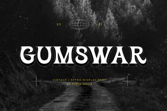 Gumswar Font: Bold Retro Style for Editorial Design