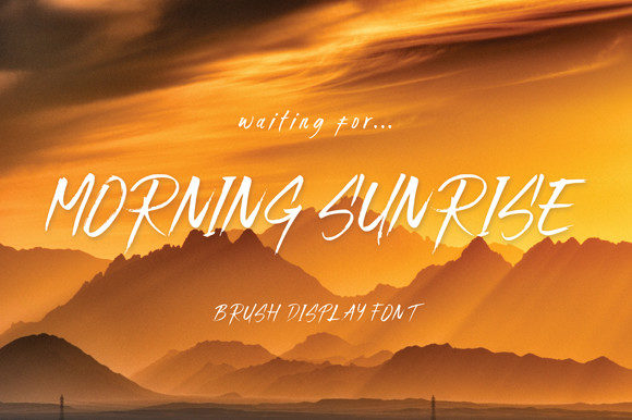Morning Sunrise Font: A Brush Display Typeface for Makers