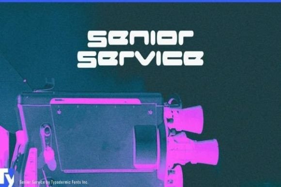 Senior Service Font: A 90s Industrial Typeface for Web Design